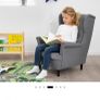 childrens armchair ikea grey. Image 6