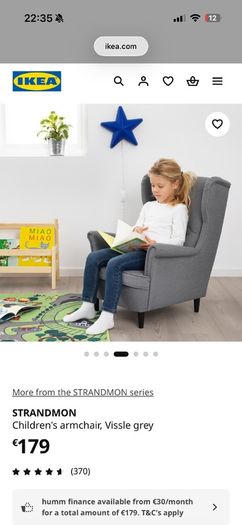 childrens armchair ikea grey.