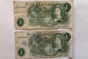 2 x Bank Of England One Pound Notes