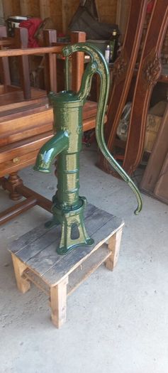Antique  Garden water pump and Stand By Deville its a no 34 Working French Nice conditions