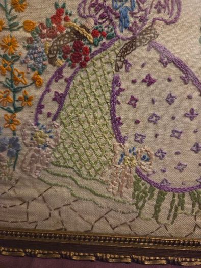 1950's Needlework - Framed & Signed