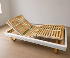 Electric Single Adjustable Motorised Slatted Bed Frame