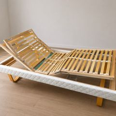 Electric Single Adjustable Motorised Slatted Bed Frame