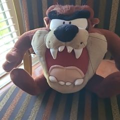 Taz Hear Me Snarl See Me Spin Tasmanian Devil Loony Tunes Plush Toy 1990s