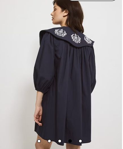 George Navy Boho mini dress Sz 14 UK - Bnwt Rrp 30