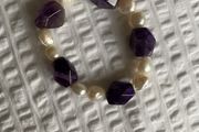 Bracelet - Amethyst and Pearl