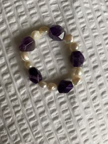 Bracelet - Amethyst and Pearl
