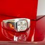 Silver Men's D'Joy Moissanite Ring Image 5