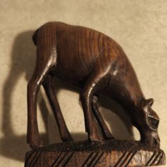 African Carved Deer (handmade)
