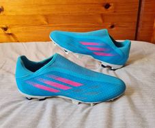 2021 adidas speedflow.3 fg boots Size 9 eu 43 laceless blue in excellent condition