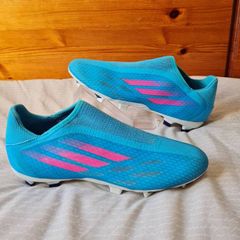 2021 adidas speedflow.3 fg boots Size 9 eu 43 laceless blue in excellent condition