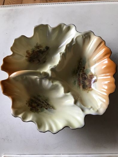 Vintage Vase and Three Section Dish