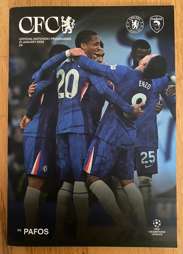 2026 Chelsea v Pafos - UEFA Champions League Programme