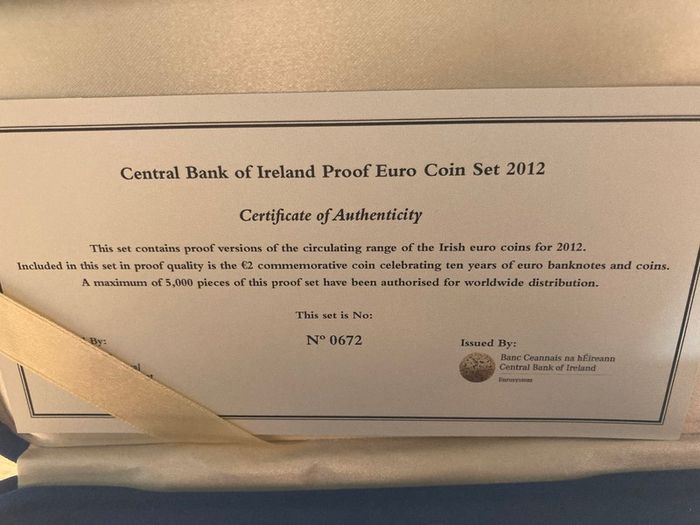 Euro Banknotes and Coin Proof Set 2012