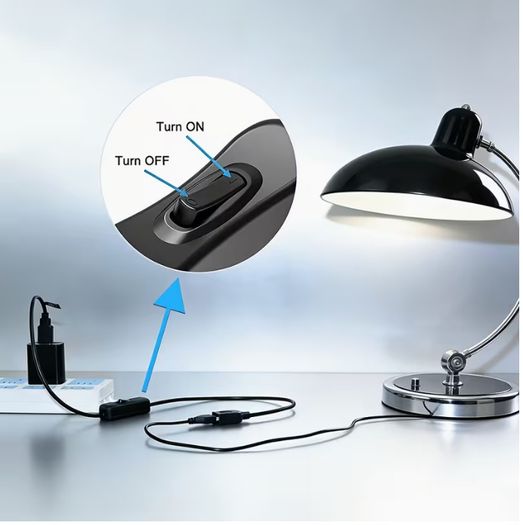 Set of 2 USB 304 Switch Extension Cables, 5V Male to Female, Designed for Use with 5V USB