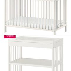 Gulliver Ikea cot and changing table