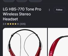 LG HBS-770 Tone Pro Wireless Stereo Headset
