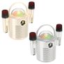 Pearlescent Karaoke Bluetooth Speaker with 2 Wireless Mic Image 3