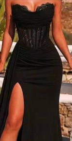 Black floor length dress