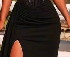 Black floor length dress