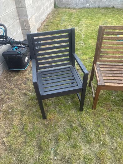 Wooden garden chairs