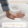 Kingsize Mattress 150x200 25cm Hybrid 5ft Mattress with Memory Foam & Pocket Springs 8-Layer 7-Zone Orthopaedic Euro Top Medium Firm for Pressure Relief & Motion Isolation(Yellow) Image 8