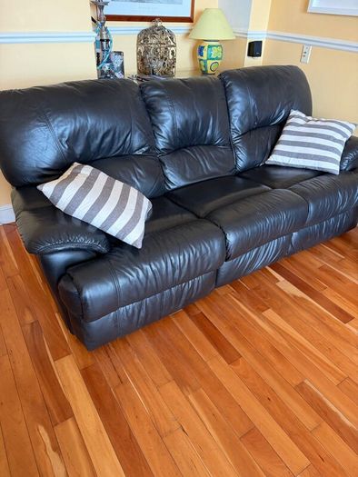 Leather suite of furniture