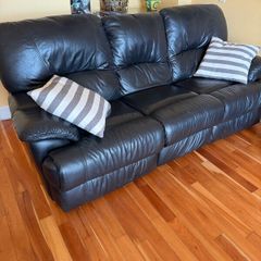 Leather suite of furniture
