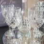 Vintage Cut Crystal Decanter & 4 Wine Glass Set Barware Elegant Luxury Image 2