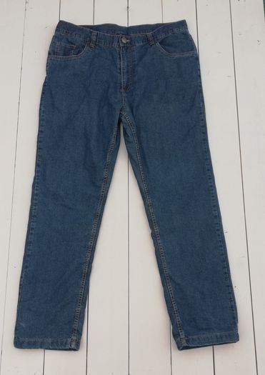 Crane mens blue jeans with fleece/flannel inner lining for cold protection W36 L32