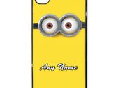 Personalized name initial Minion cover case for all iPhones Samsungs