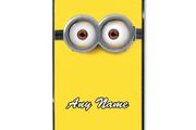 Personalized name initial Minion cover case for all iPhones Samsungs