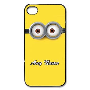 Personalized name initial Minion cover case for all iPhones Samsungs