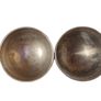 Vintage Brass Pompei Chalice Bowl Goblet Pair Twin Sand Cast Antique Collectable Image 9