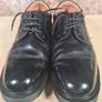 Mens Solovair 1462 Gibson Hi Shine 4 Eyelet Lace Up Work Shoes Size Uk 10  Dr Martens Black Leather Image 3