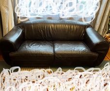 three seater leather sofa