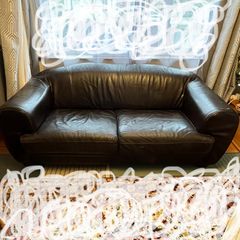 three seater leather sofa