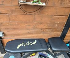 exercise equipment bike and bench