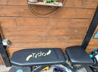 exercise equipment bike and bench
