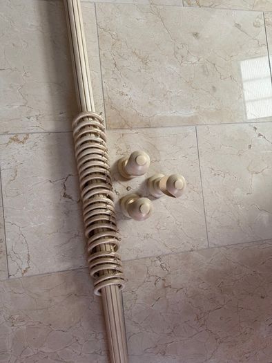 La Royale Cream 240cm Curtain Pole