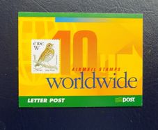 Irish Definitive Stamp booklet."W" worldwide.Self-Adhesive.10 stamps.MNH.