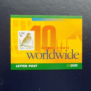 Irish Definitive Stamp booklet."W" worldwide.Self-Adhesive.10 stamps.MNH.