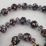 Vintage Venetian Style Eyes & Chevron Glass Beads Necklace Image 9