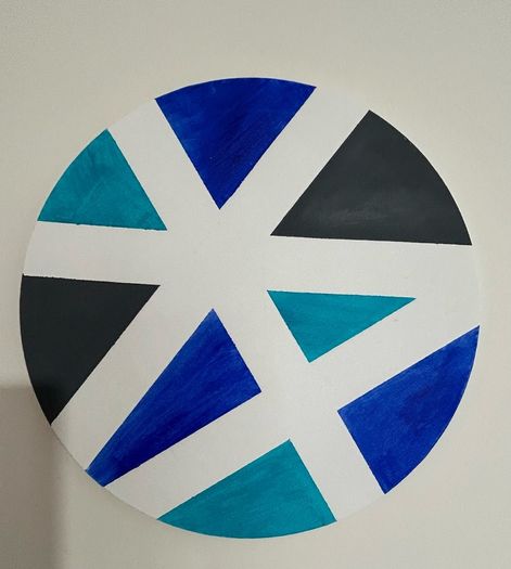 Blue abstract painting