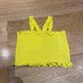 Yellow Strappy Crop Top Size Small Image 3
