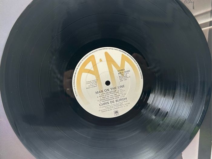 Chris de Burgh Signed Man On The Line Vinyl LP 1984 Autographed