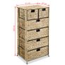 Storage Unit with 6 Baskets 47x37x100 cm Water Hyacinth Image 3