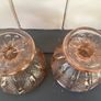 Pair of Vintage Peach Pressed Glass Sundae Dishes 1930s Image 5