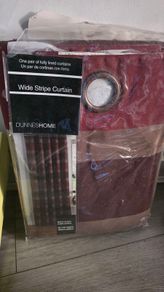 Wide stripe curtain