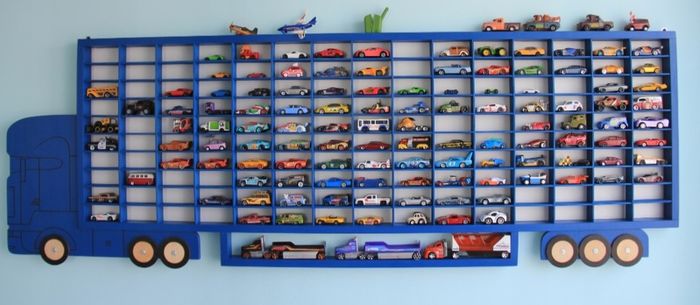 Cabinet Display Shelf Truck Kids Storage Collectibles